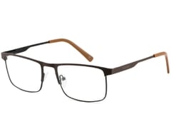 Rectangular Brown Metal Glasses #BS2425-0340