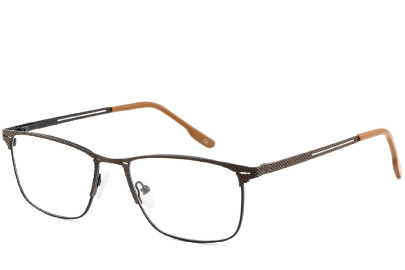 Rectangular Brown Metal Glasses #BS2425-0344
