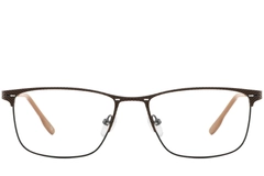 Rectangular Brown Metal Glasses #BS2425-0344