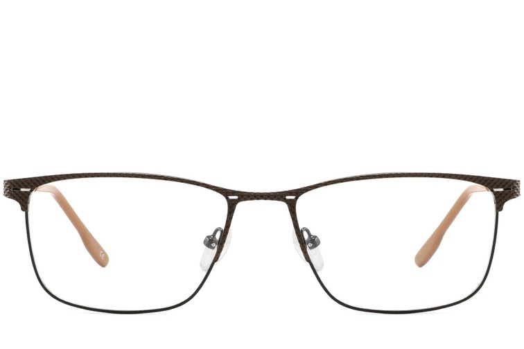 Rectangular Brown Metal Glasses #BS2425-0344