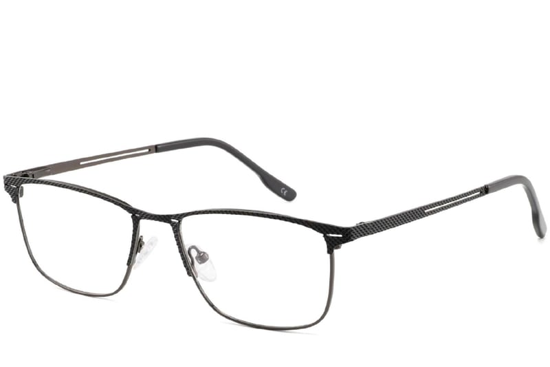 Rectangular Black Metal Glasses #BS2425-0347