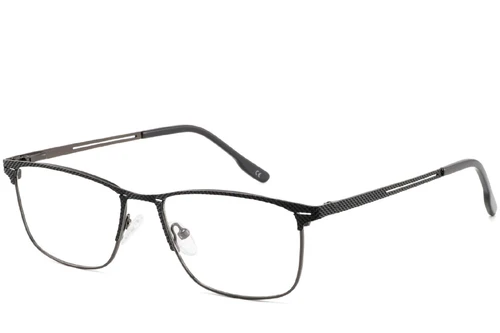 Lunettes rectangulaires en métal noir #BS2425-0347