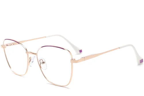 Lunettes papillon en métal blanc #BS2425-0351