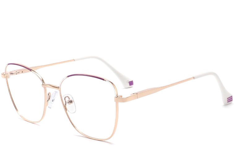 Gafas de metal blanco con forma de mariposa #BS2425-0351