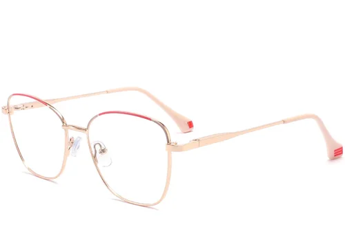 Lunettes papillon en métal rouge #BS2425-0352