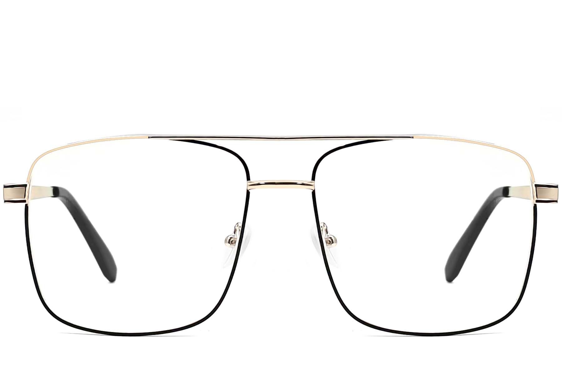 Aviator Golden Metal Glasses #BS2425-0357