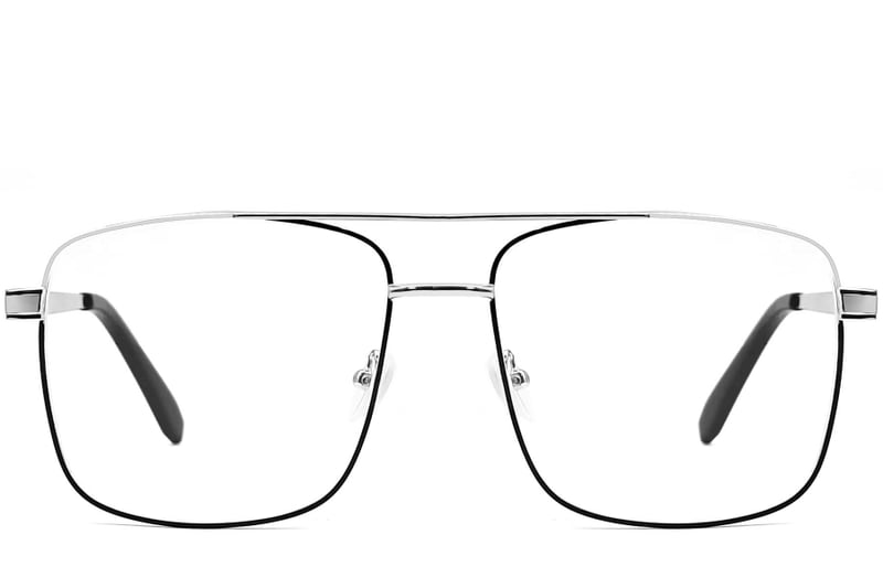 Aviator Silver Metal Glasses #BS2425-0358