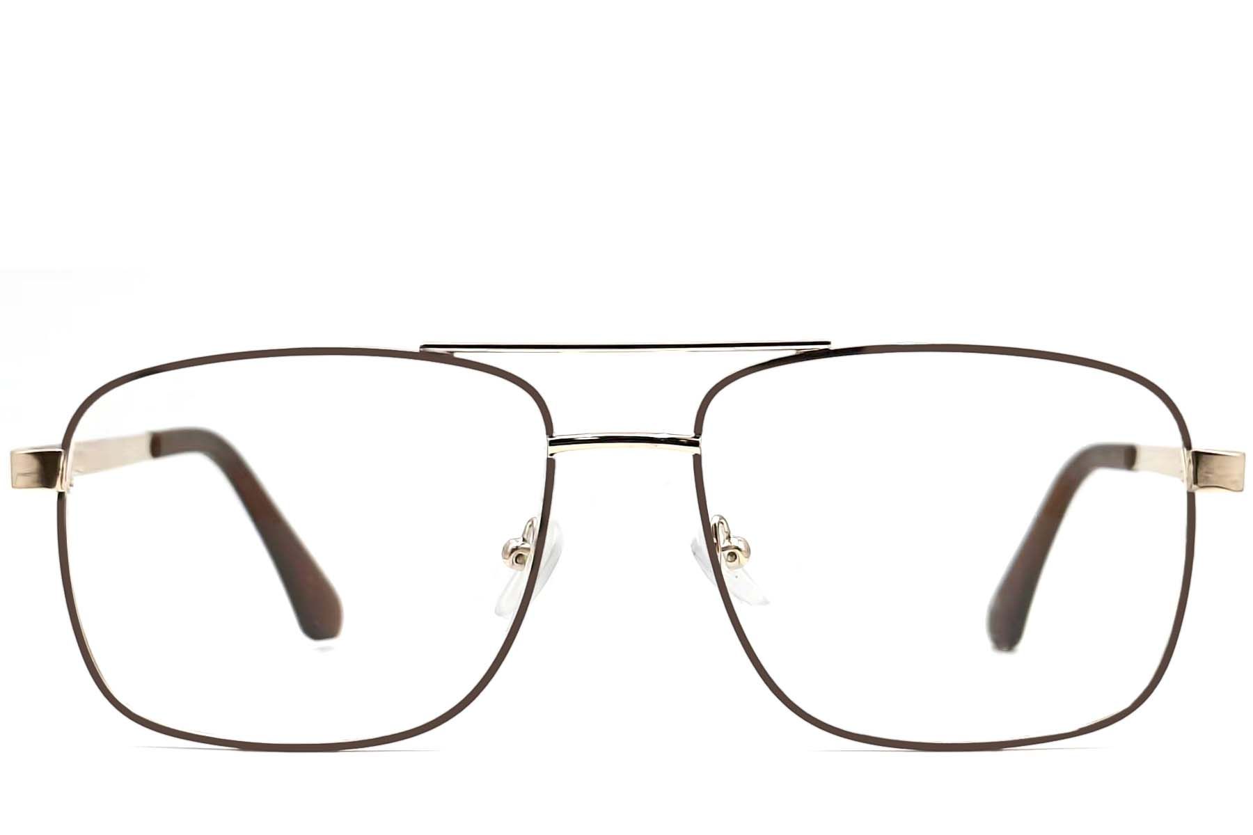 Aviator Bruine Metalen Bril #BS2425-0359