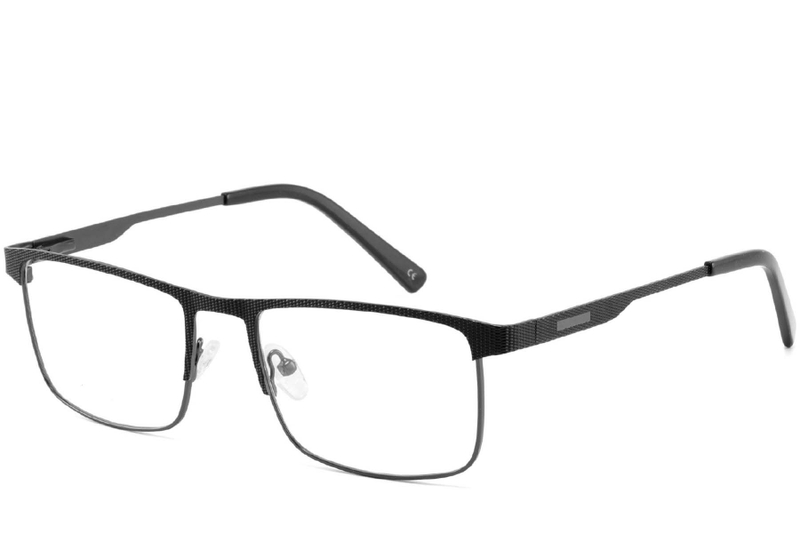 Rectangular Black Metal Glasses #BS2425-0360