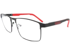 Rectangular Red Metal Glasses #BS2425-0364