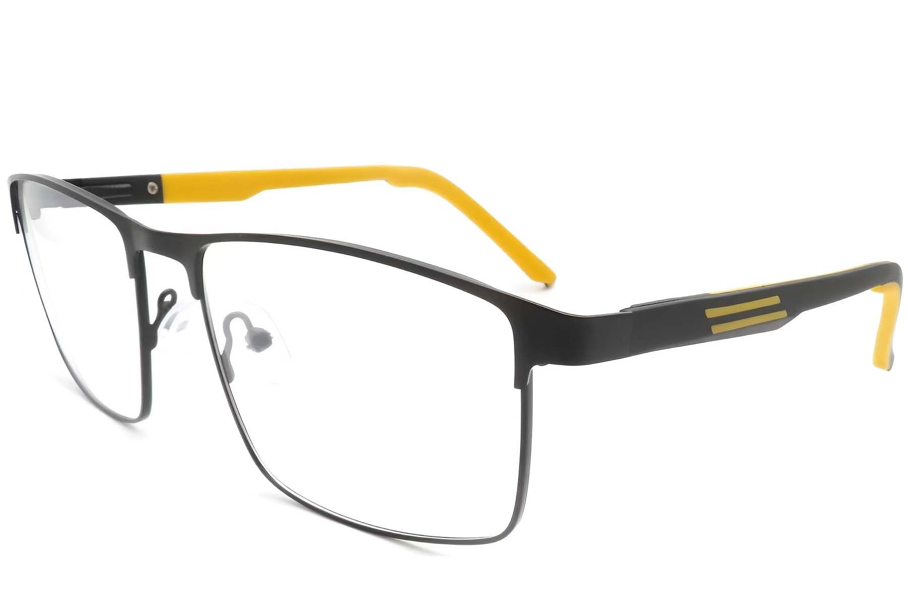 Rectangular Yellow Metal Glasses #BS2425-0365