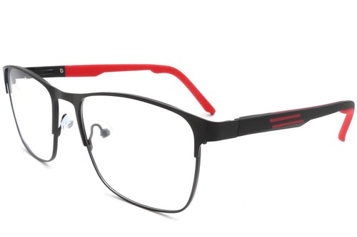 Rectangular Red Metal Glasses #BS2425-0367