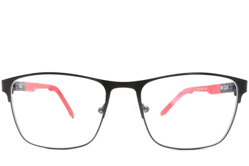 Rectangular Red Metal Glasses #BS2425-0367