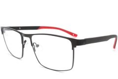 Rectangular Red Metal Glasses #BS2425-0377