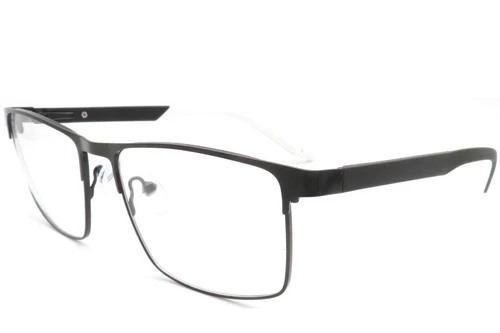 Rechteckige weiße Metallbrille #BS2425-0378