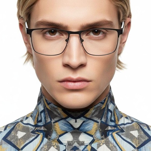 Rectangular White Metal Glasses #BS2425-0378