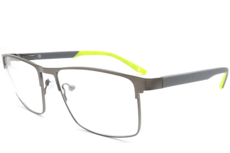Rectangular Green Metal Glasses #BS2425-0379