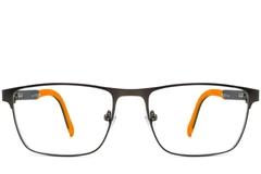 Rectangular Orange Metal Glasses #BS2425-0383