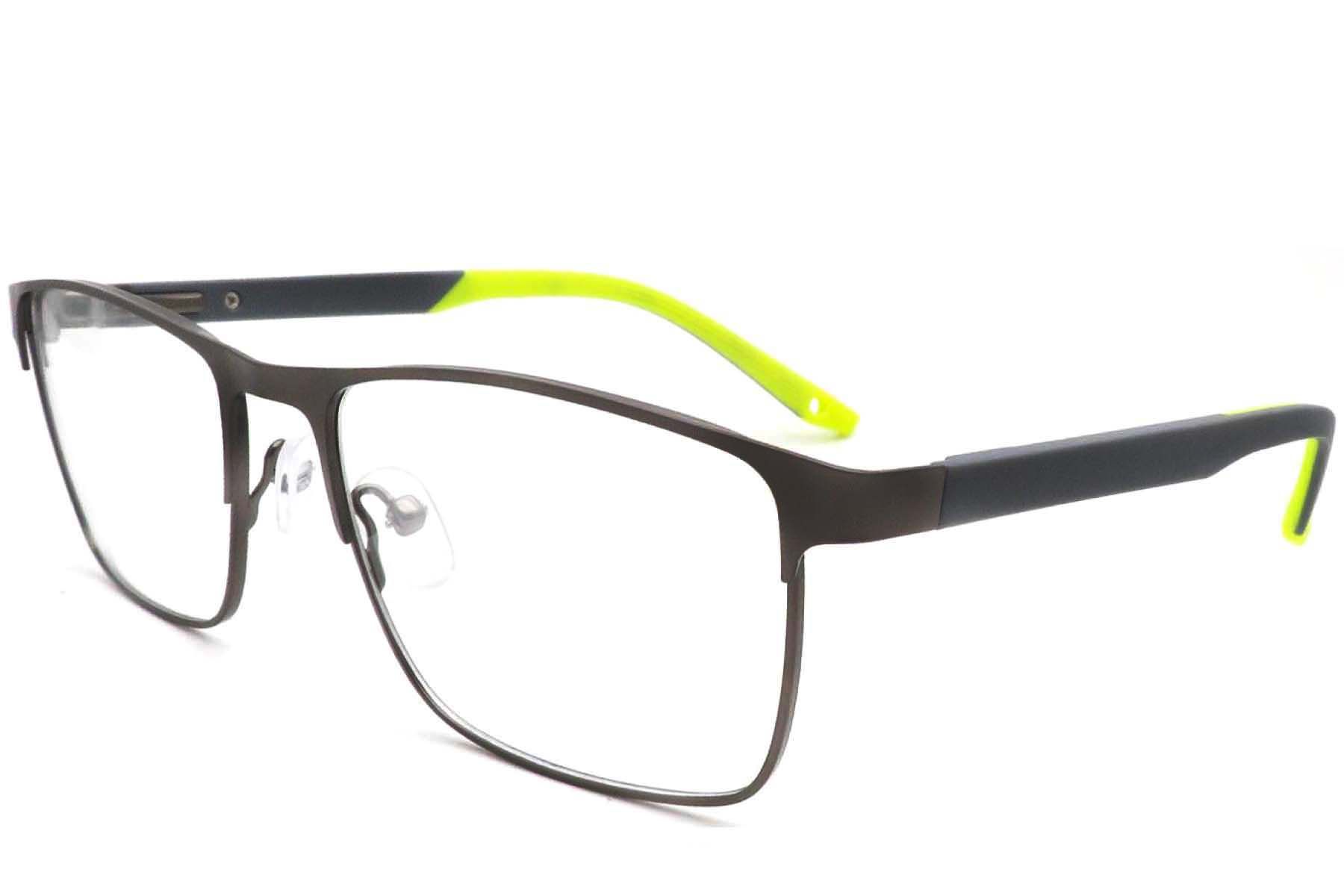 Rectangular Green Metal Glasses #BS2425-0384