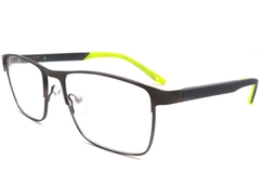 Rectangular Green Metal Glasses #BS2425-0384