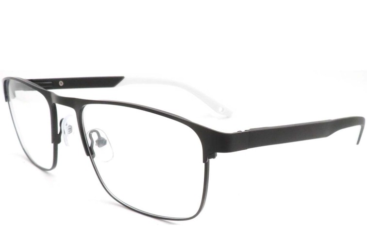 Rechteckige weiße Metallbrille #BS2425-0386