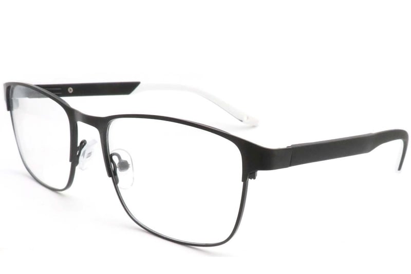 Rectangular White Metal Glasses #BS2425-0388