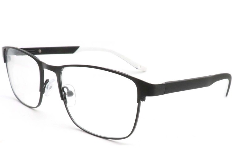 Rechteckige weiße Metallbrille #BS2425-0388