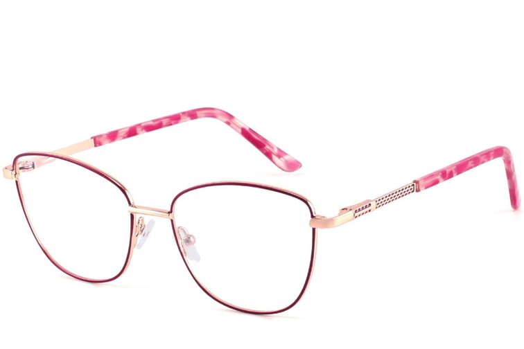 Gafas de metal rojo mariposa #BS2425-0393