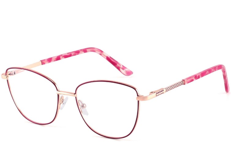 Gafas de metal rojo mariposa #BS2425-0393