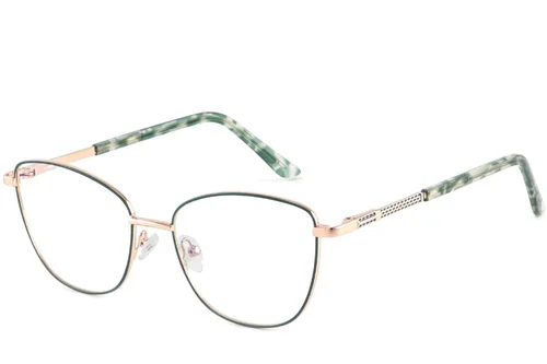 Lunettes papillon en métal vert #BS2425-0394
