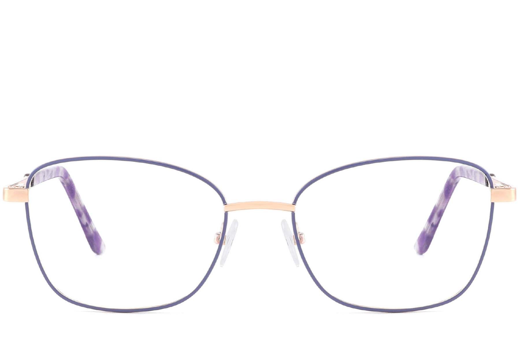 Rectangular Purple Metal Glasses #BS2425-0399