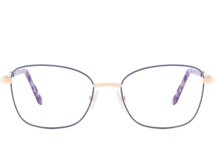 Rectangular Purple Metal Glasses #BS2425-0399