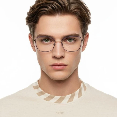 Rectangular Purple Metal Glasses #BS2425-0399