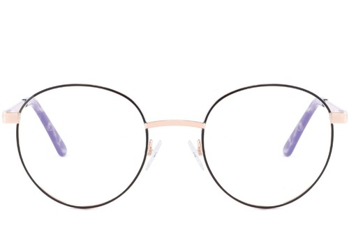 Oval Purple Metal Glasses #BS2425-0402