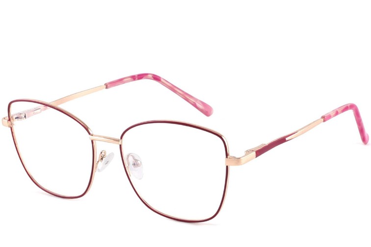 Gafas de metal rojo mariposa #BS2425-0411