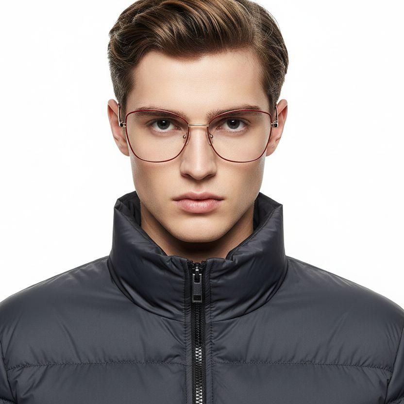 Butterfly Red Metal Glasses #BS2425-0411