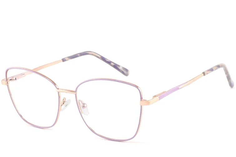 Gafas de metal morado con forma de mariposa #BS2425-0412
