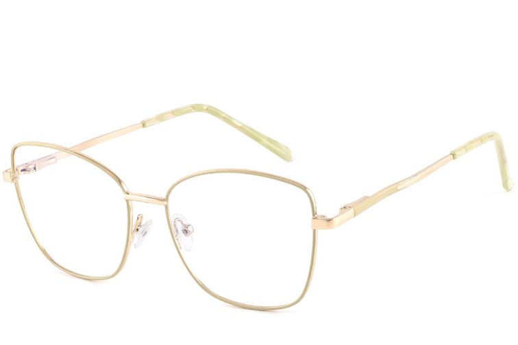 Schmetterlings-Creme-Metallbrille #BS2425-0414