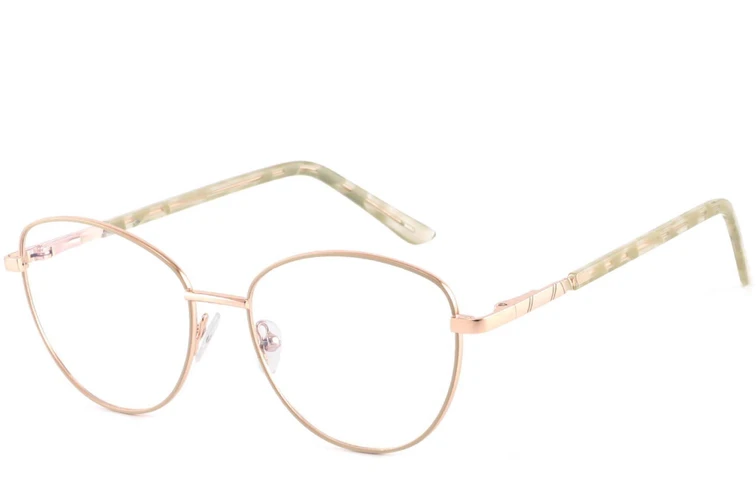 Oval Cream Metal Glasses #BS2425-0417