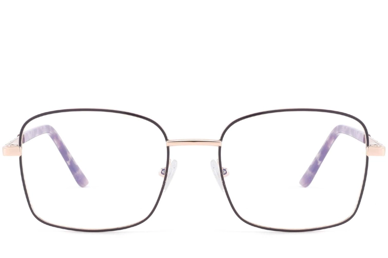 Rectangular Purple Metal Glasses #BS2425-0419