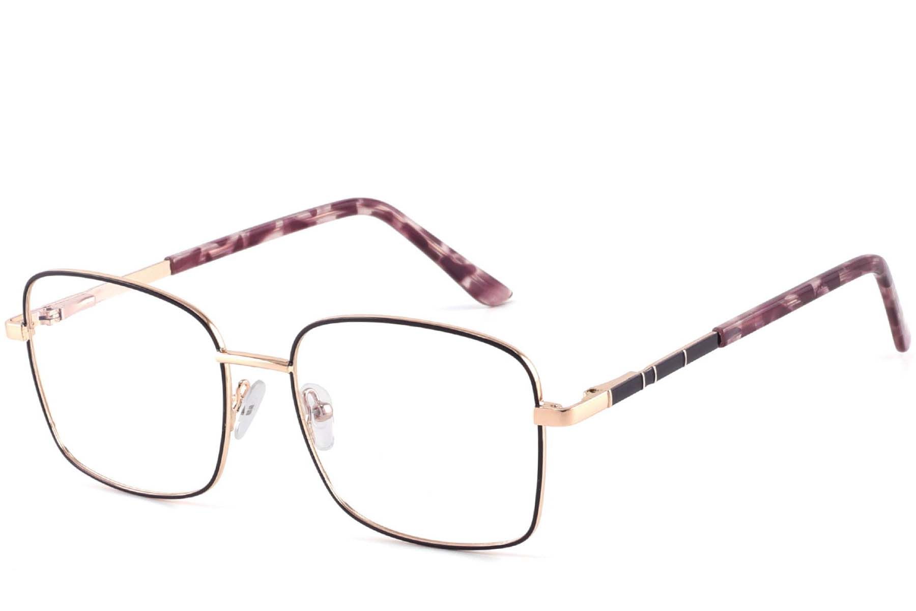 Rectangular Black Metal Glasses #BS2425-0420