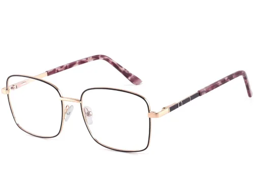 Lunettes rectangulaires en métal noir #BS2425-0420