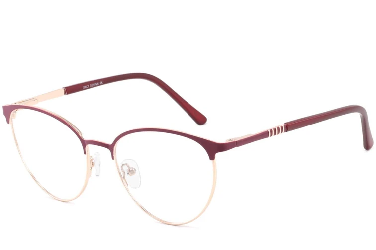 Gafas de metal rojo mariposa #BS2425-0423