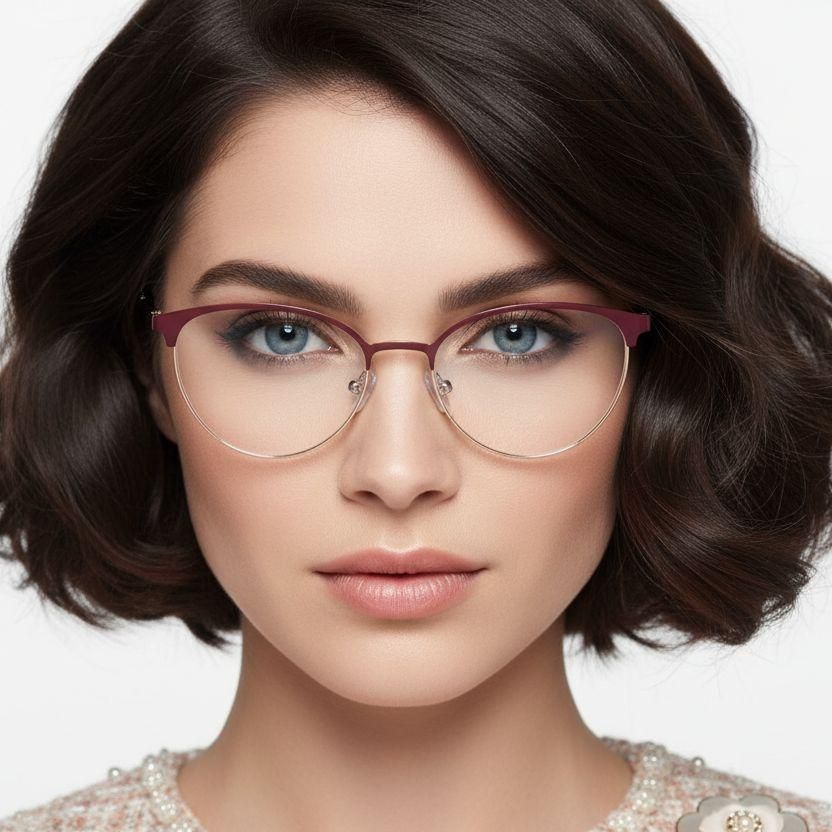 Butterfly Red Metal Glasses #BS2425-0423