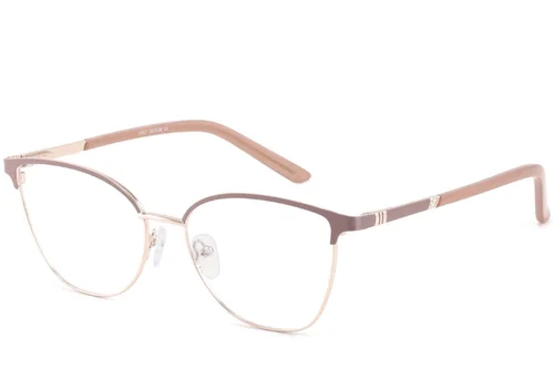 Lunettes ovales en métal marron #BS2425-0426