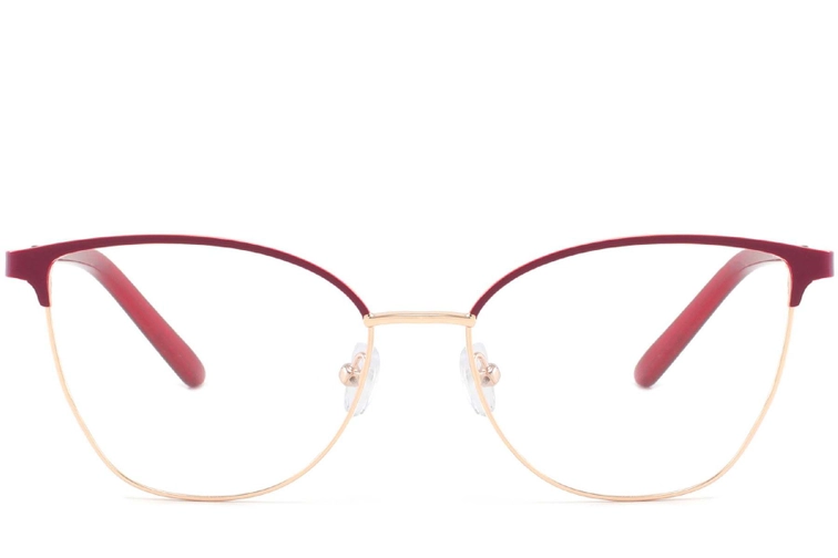 Ovale rode metalen bril #BS2425-0427