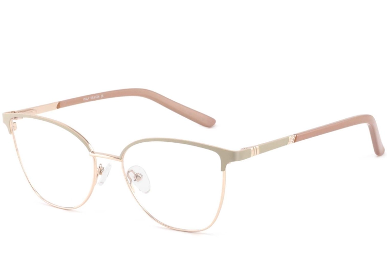 Oval Cream Metal Glasses #BS2425-0428
