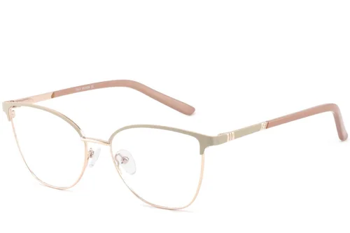 Verres ovales en métal crème #BS2425-0428