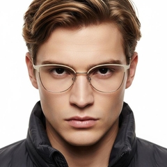 Oval Cream Metal Glasses #BS2425-0428