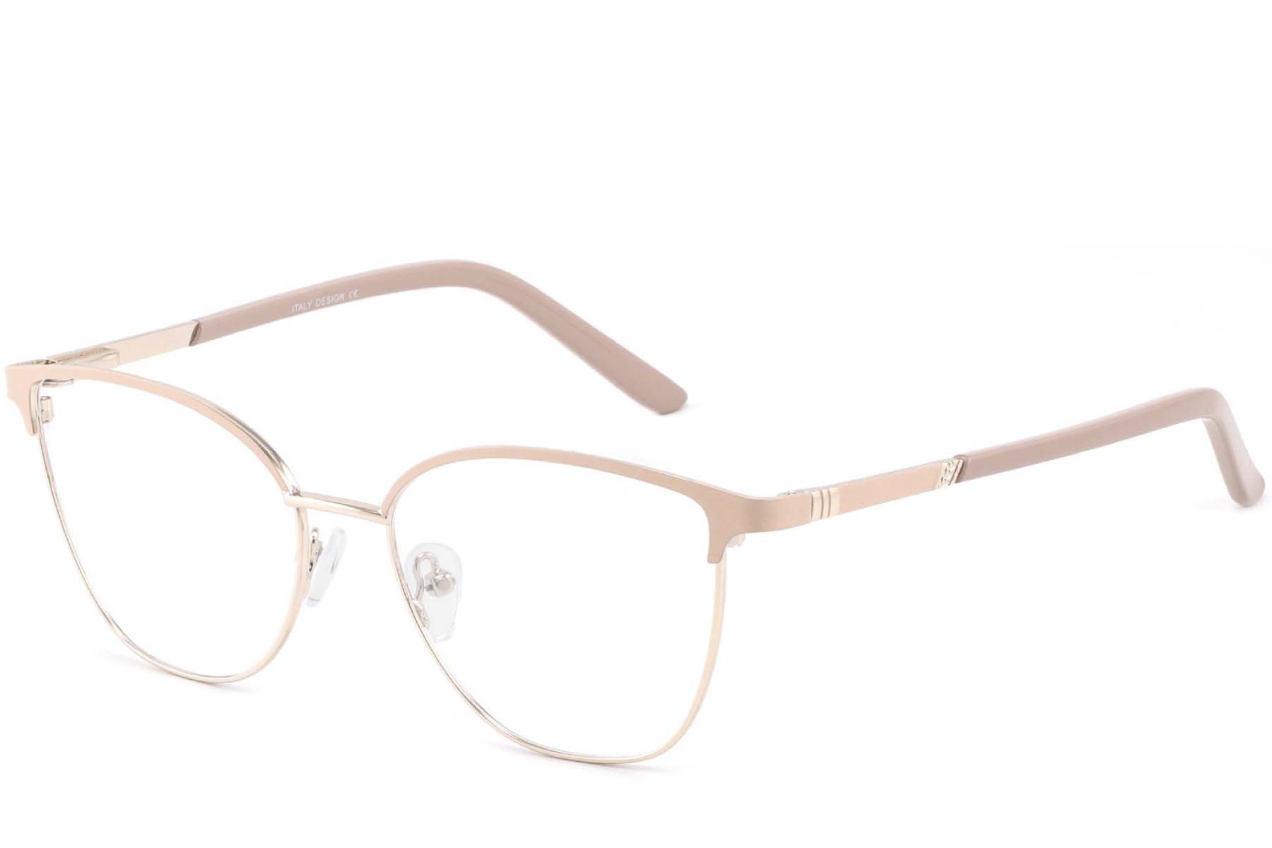 Oval Pink Metal Glasses #BS2425-0429